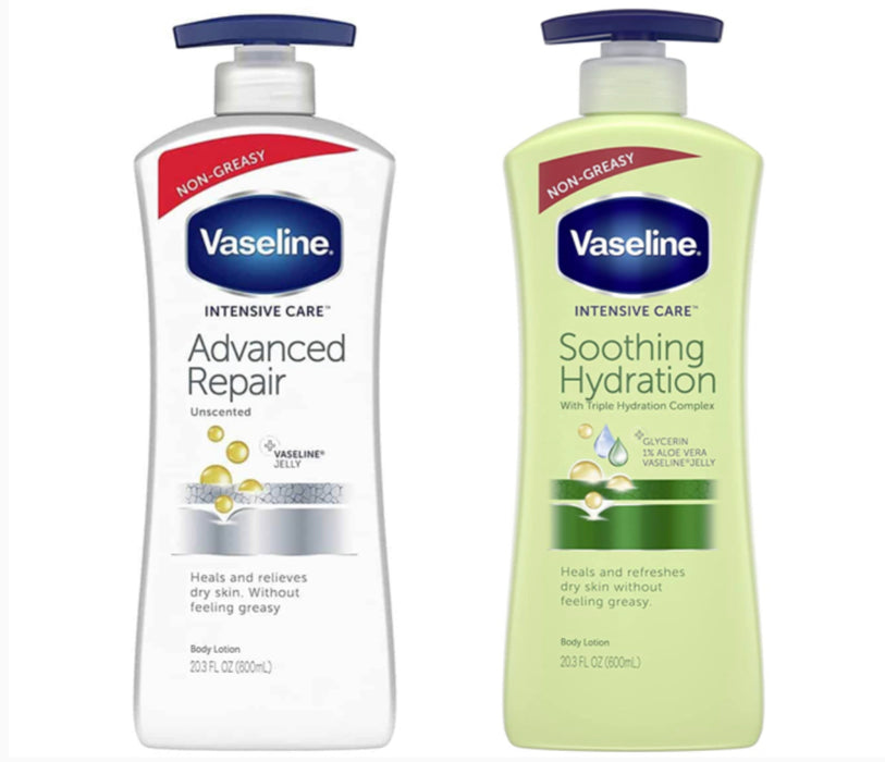 Vaseline Intensive Care Body Lotions 2 SKUs 12/20.3oz