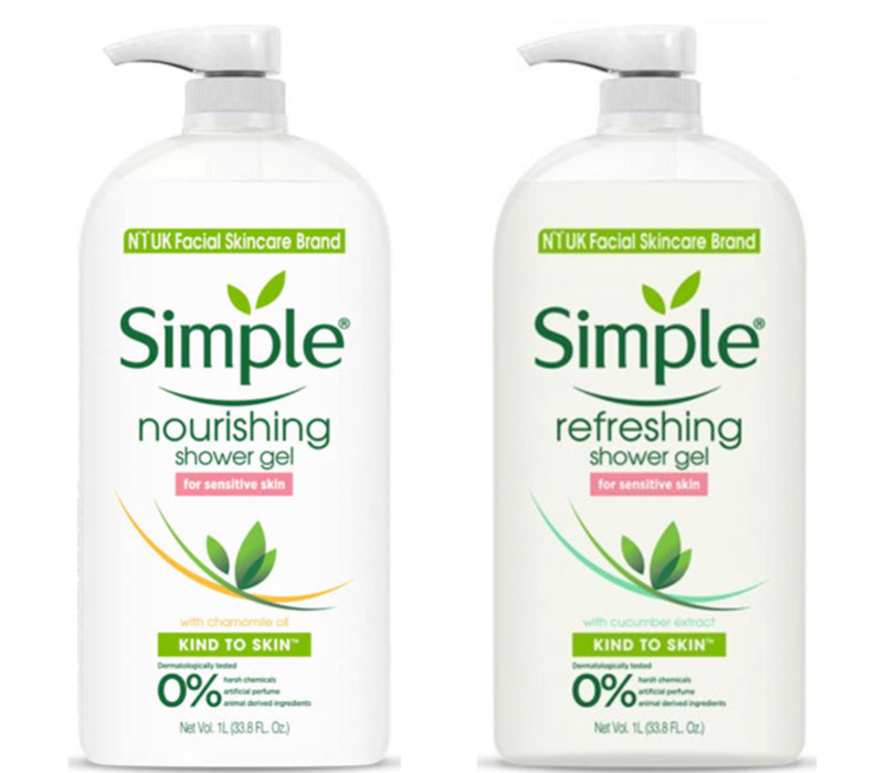 Simple Kind to Skin Body Wash Nourishing & Refreshing 8/33.8oz