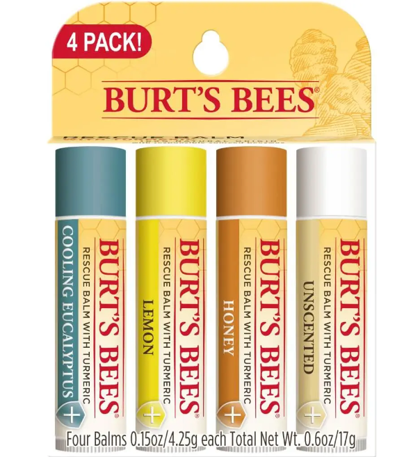 Burt's Bees Lip Balm Rescue 4 Pack