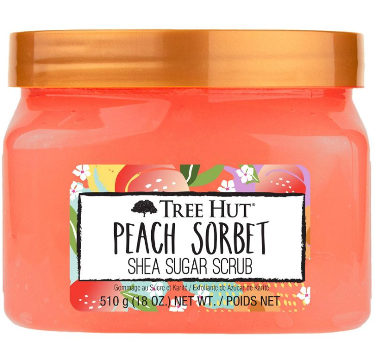 Tree Hut Peach Sorbet Shea Sugar Body Scrub - 18oz